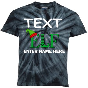 Personalize Elf Name Custom Family Matching Christmas Kids Tie-Dye T-Shirt