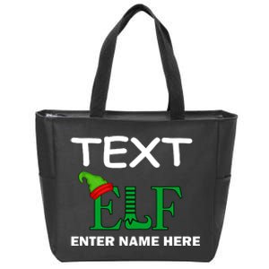 Personalize Elf Name Custom Family Matching Christmas Zip Tote Bag