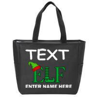 Personalize Elf Name Custom Family Matching Christmas Zip Tote Bag