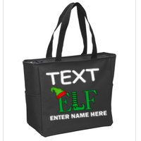 Personalize Elf Name Custom Family Matching Christmas Zip Tote Bag