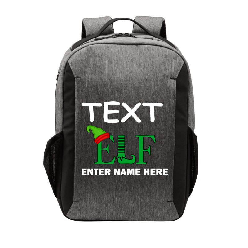 Personalize Elf Name Custom Family Matching Christmas Vector Backpack