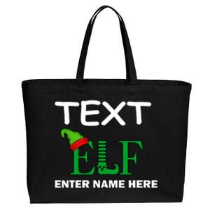 Personalize Elf Name Custom Family Matching Christmas Cotton Canvas Jumbo Tote