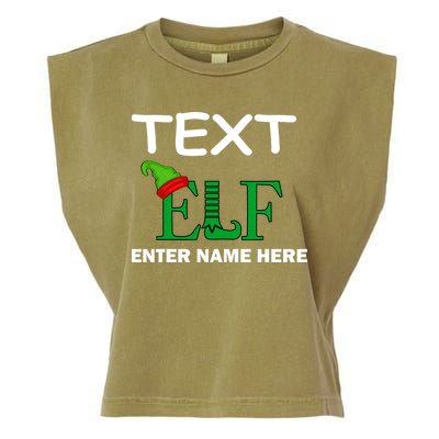 Personalize Elf Name Custom Family Matching Christmas Garment-Dyed Women's Muscle Tee