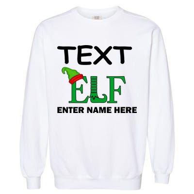 Personalize Elf Name Custom Family Matching Christmas Garment-Dyed Sweatshirt