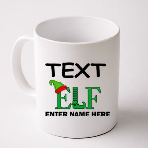 Personalize Elf Name Custom Family Matching Christmas Coffee Mug