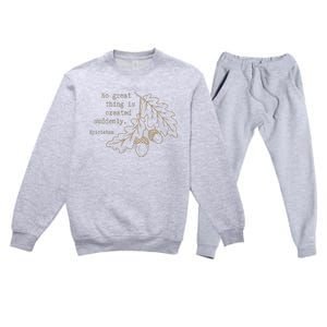 Philosopher Epictetus No Great Thing Is Created Suddenly Premium Crewneck Sweatsuit Set