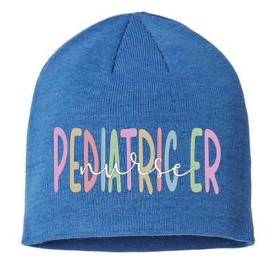 Pediatric Emergency Nurse Proud Pediatric Er Nurse Cool Gift Sustainable Beanie