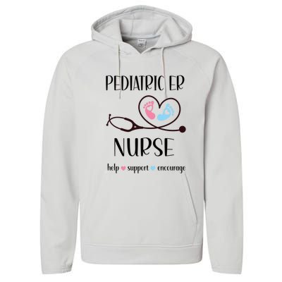 Pediatric Er Nurse Appreciation Pediatric Emergency Nurse Meaningful Gift Performance Fleece Hoodie