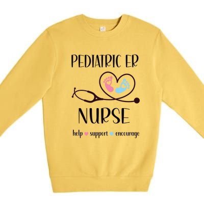 Pediatric Er Nurse Appreciation Pediatric Emergency Nurse Meaningful Gift Premium Crewneck Sweatshirt