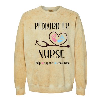 Pediatric Er Nurse Appreciation Pediatric Emergency Nurse Meaningful Gift Colorblast Crewneck Sweatshirt