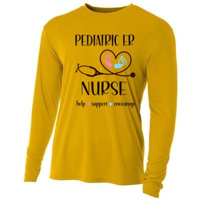 Pediatric Er Nurse Appreciation Pediatric Emergency Nurse Meaningful Gift Cooling Performance Long Sleeve Crew