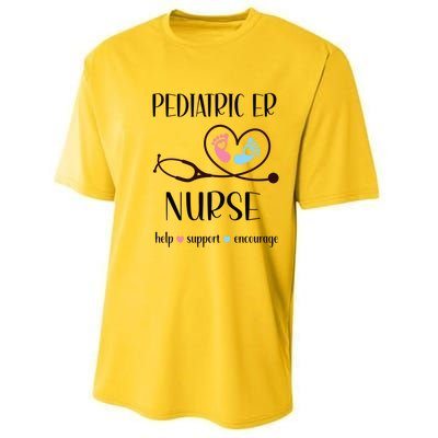 Pediatric Er Nurse Appreciation Pediatric Emergency Nurse Meaningful Gift Performance Sprint T-Shirt