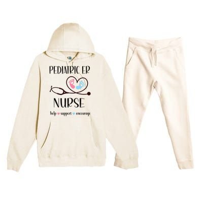 Pediatric Er Nurse Appreciation Pediatric Emergency Nurse Meaningful Gift Premium Hooded Sweatsuit Set