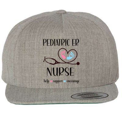 Pediatric Er Nurse Appreciation Pediatric Emergency Nurse Meaningful Gift Wool Snapback Cap