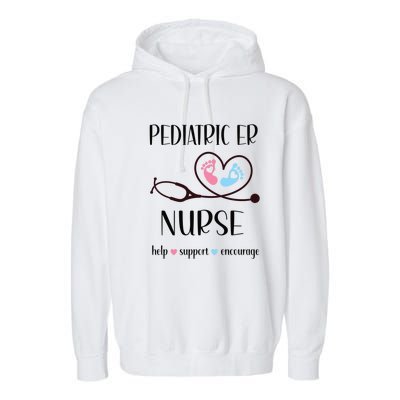 Pediatric Er Nurse Appreciation Pediatric Emergency Nurse Meaningful Gift Garment-Dyed Fleece Hoodie