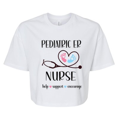 Pediatric Er Nurse Appreciation Pediatric Emergency Nurse Meaningful Gift Bella+Canvas Jersey Crop Tee