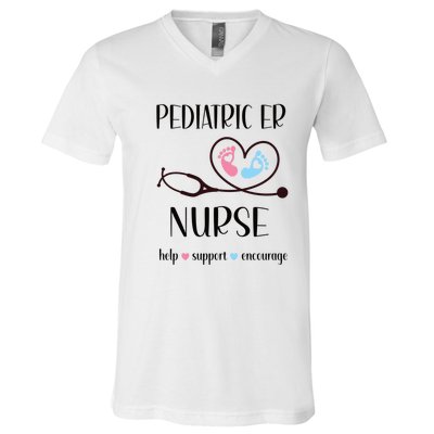 Pediatric Er Nurse Appreciation Pediatric Emergency Nurse Meaningful Gift V-Neck T-Shirt