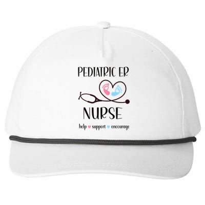 Pediatric Er Nurse Appreciation Pediatric Emergency Nurse Meaningful Gift Snapback Five-Panel Rope Hat