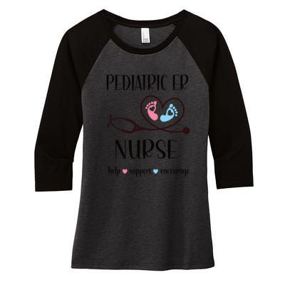 Pediatric Er Nurse Appreciation Pediatric Emergency Nurse Meaningful Gift Women's Tri-Blend 3/4-Sleeve Raglan Shirt