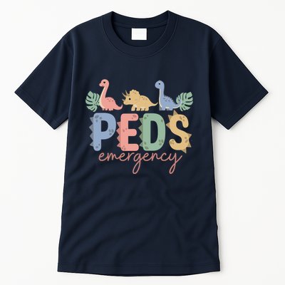 Pediatric Emergency Nurse Dinosaurs Peds Er Nurse Wo Tall T-Shirt