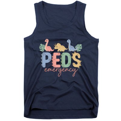 Pediatric Emergency Nurse Dinosaurs Peds Er Nurse Wo Tank Top