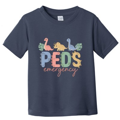 Pediatric Emergency Nurse Dinosaurs Peds Er Nurse Wo Toddler T-Shirt