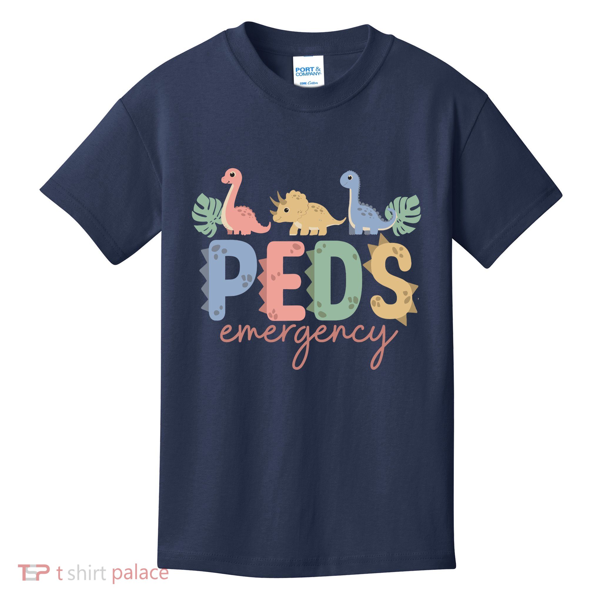 Pediatric Emergency Nurse Dinosaurs Peds Er Nurse Wo Kids T-Shirt