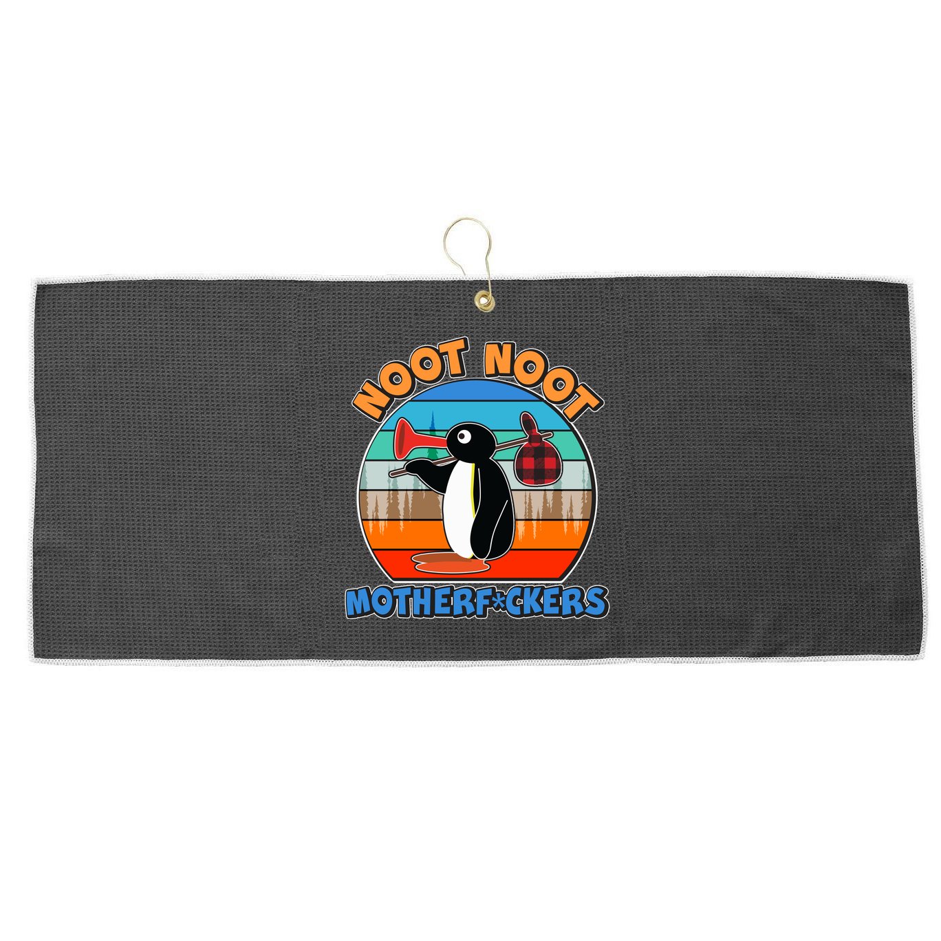 Pengu Noot Noot MotherF*ckers Large Microfiber Waffle Golf Towel