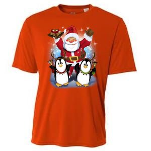 Penguin Dance With Santa Cooling Performance Crew T-Shirt