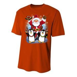 Penguin Dance With Santa Performance Sprint T-Shirt