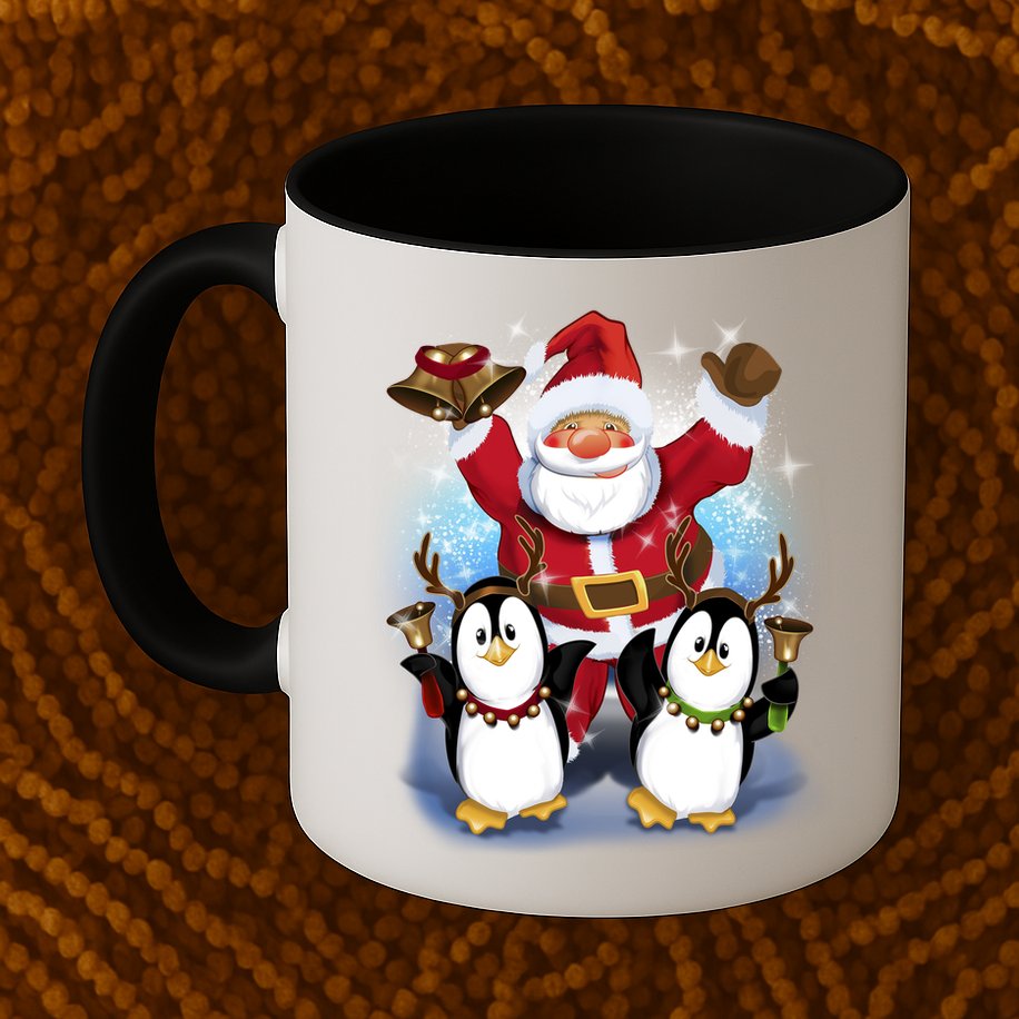 Penguin Dance With Santa Mug