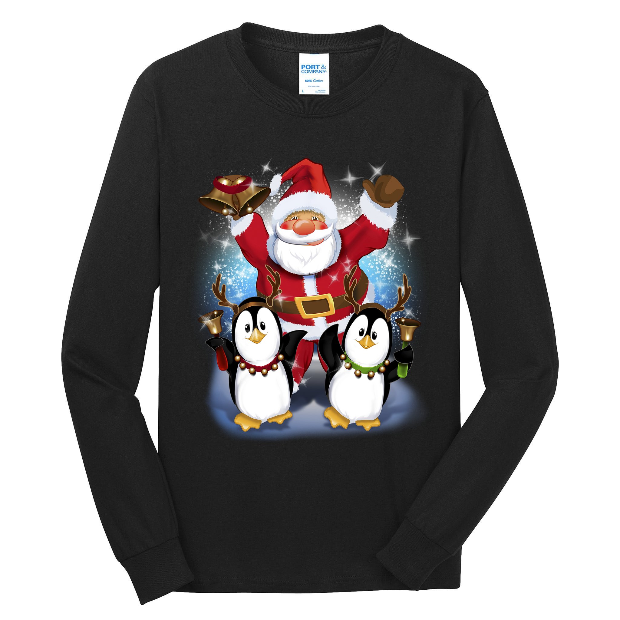 Penguin Dance With Santa Tall Long Sleeve T-Shirt