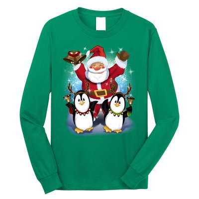 Penguin Dance With Santa Long Sleeve Shirt