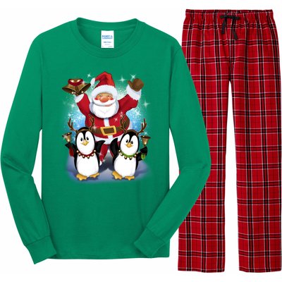 Penguin Dance With Santa Long Sleeve Pajama Set