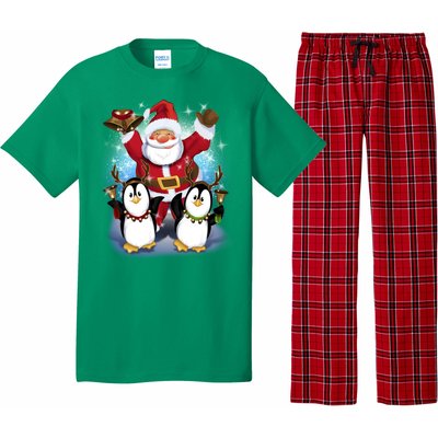 Penguin Dance With Santa Pajama Set