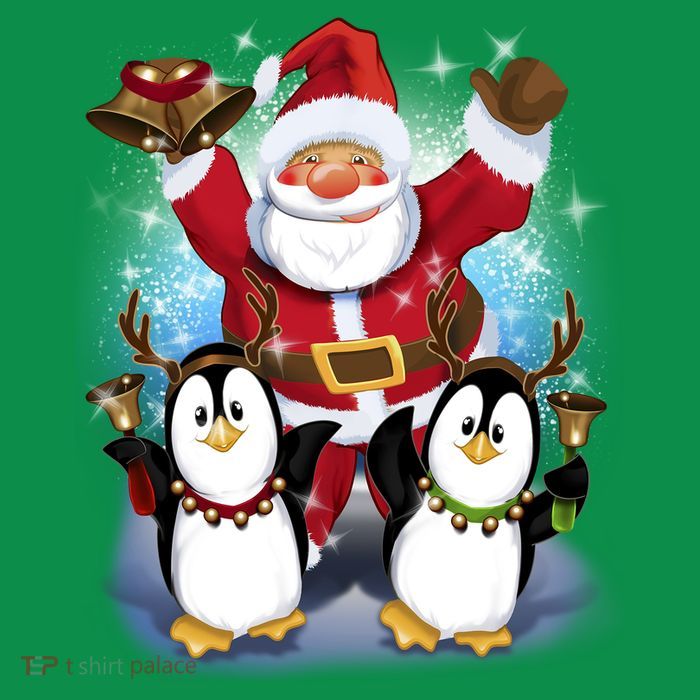 Penguin Dance With Santa Mousepad