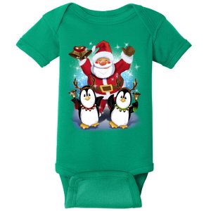 Penguin Dance With Santa Baby Bodysuit