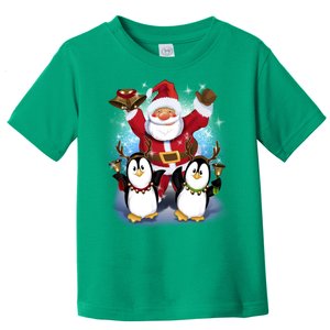 Penguin Dance With Santa Toddler T-Shirt