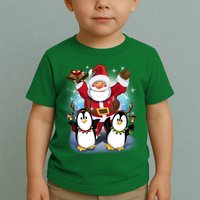 Penguin Dance With Santa Toddler T-Shirt