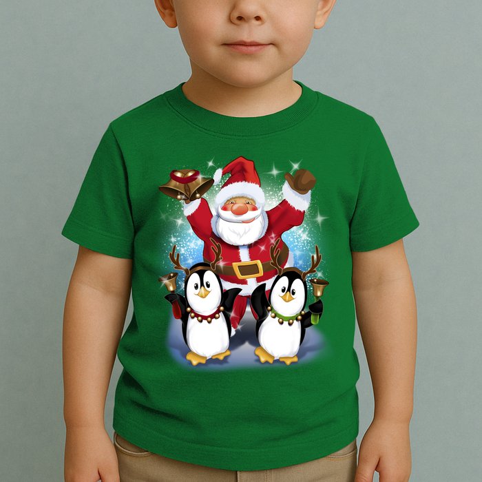 Penguin Dance With Santa Toddler T-Shirt