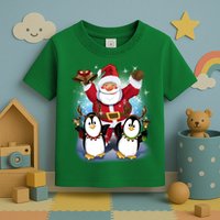Penguin Dance With Santa Toddler T-Shirt