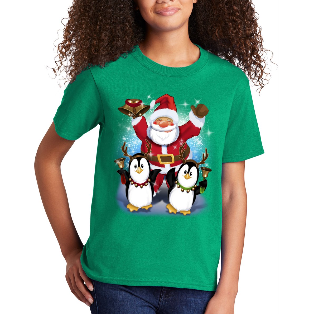 Penguin Dance With Santa Kids T-Shirt