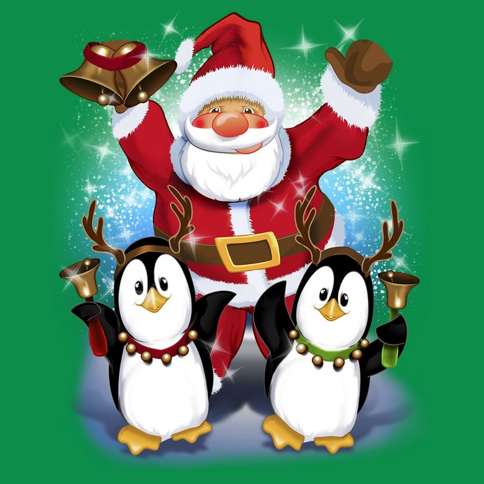 Penguin Dance With Santa Kids T-Shirt