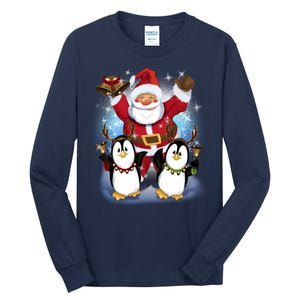 Penguin Dance With Santa Tall Long Sleeve T-Shirt