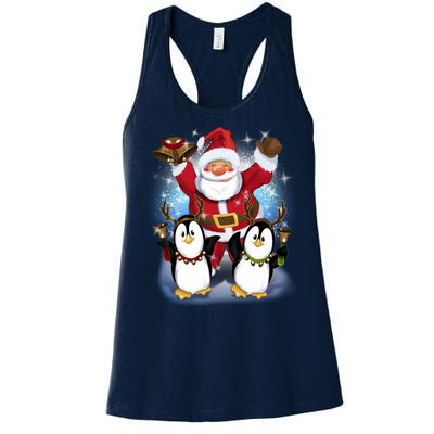 Penguin Dance With Santa Women's Racerback Tank