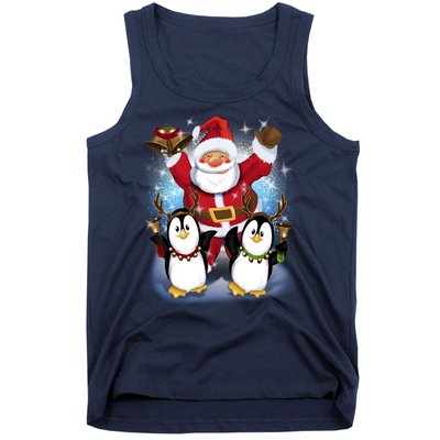 Penguin Dance With Santa Tank Top