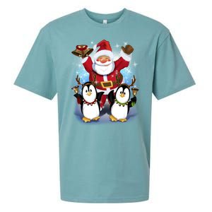 Penguin Dance With Santa Sueded Cloud Jersey T-Shirt