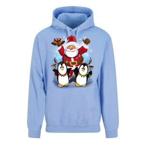 Penguin Dance With Santa Unisex Surf Hoodie