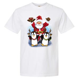 Penguin Dance With Santa Garment-Dyed Heavyweight T-Shirt