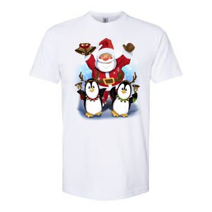 Penguin Dance With Santa Softstyle CVC T-Shirt